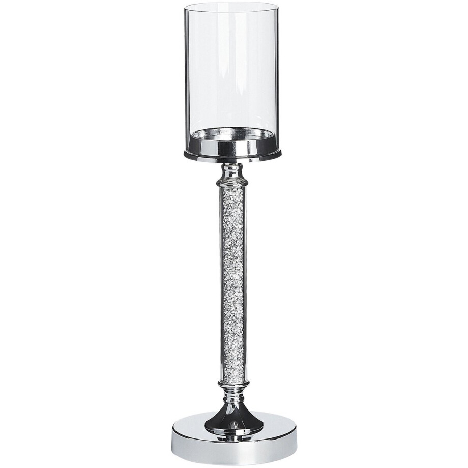 BELIANI ABBEVILLE - Kandelaar - Zilver - 48 cm - Metaal BELIANI ABBEVILLE - Kandelaar - Zilver - 48 cm - Metaal afbeelding 1