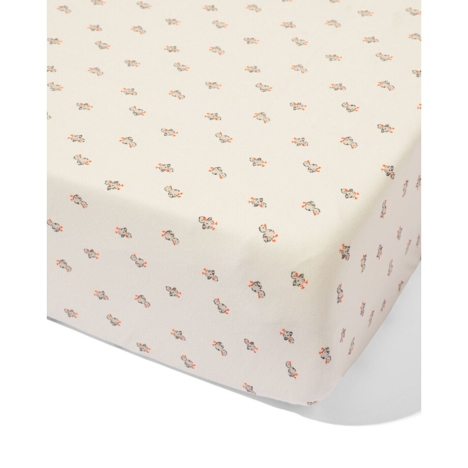 HEMA HEMA Hoeslaken Voor Ledikant 60x120 Eendjes afbeelding 