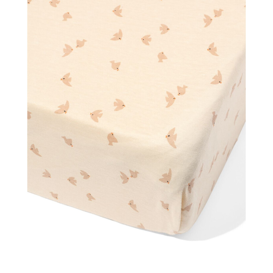 HEMA HEMA Hoeslaken Voor Ledikant 60x120cm Vogels afbeelding 