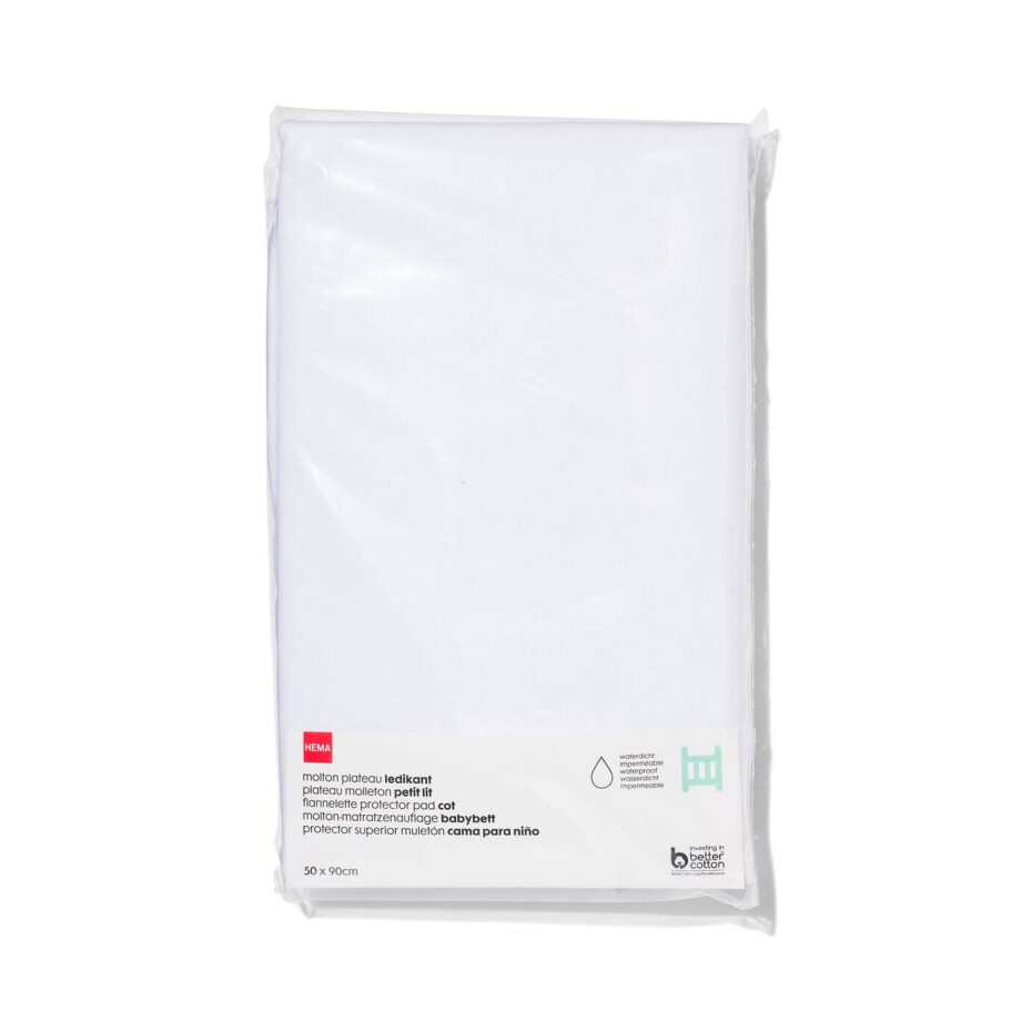 HEMA HEMA Molton Matrasbeschermer Ledikant 50x90 Waterdicht afbeelding 