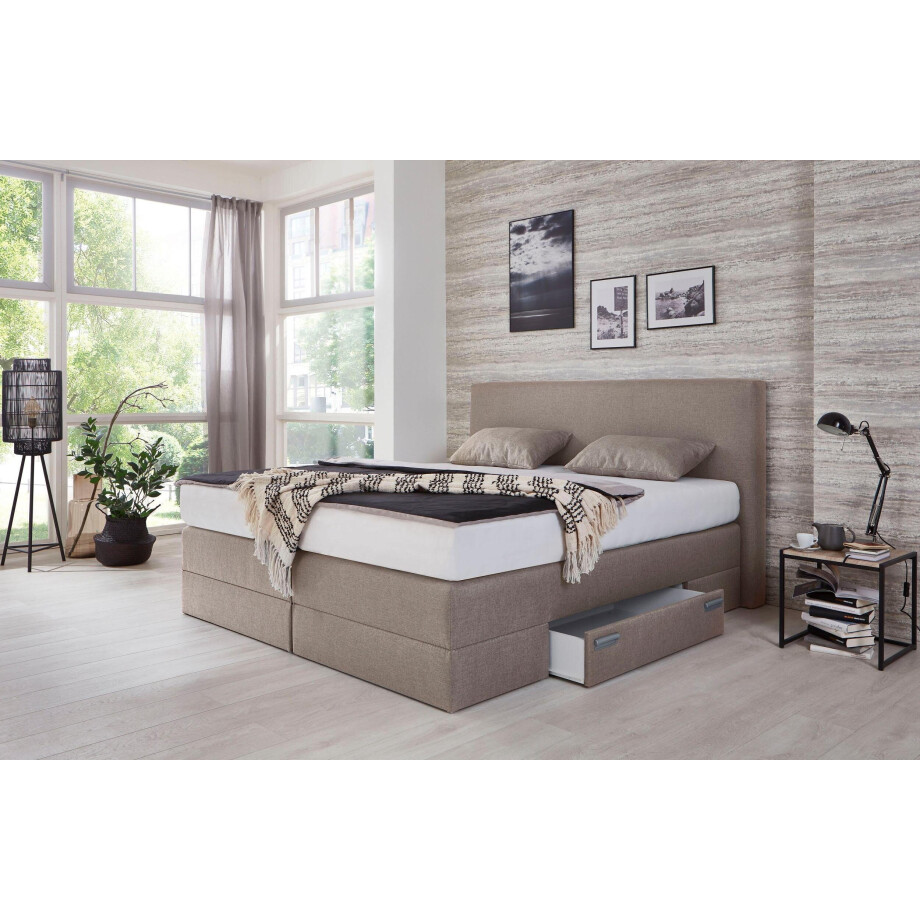 Westfalia Polsterbetten Boxspring met lades en sierkussens afbeelding 1