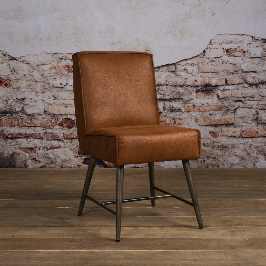 Tower Living Eetkamerstoel 'Belmonte', kleur cognac afbeelding 1