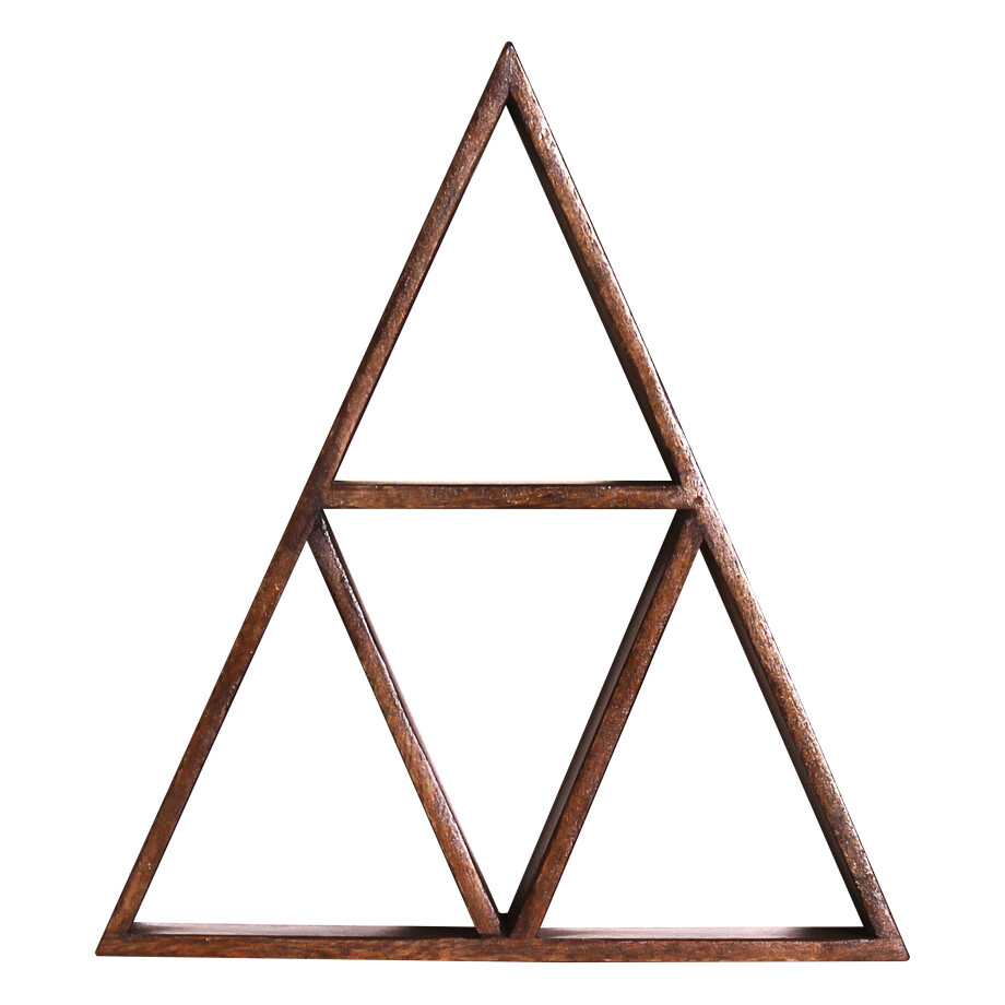 Artistiq Wandrek 'Novella' Mangohout, 45 x 40cm Artistiq Wandrek 'Novella' Mangohout, 45 x 40cm afbeelding