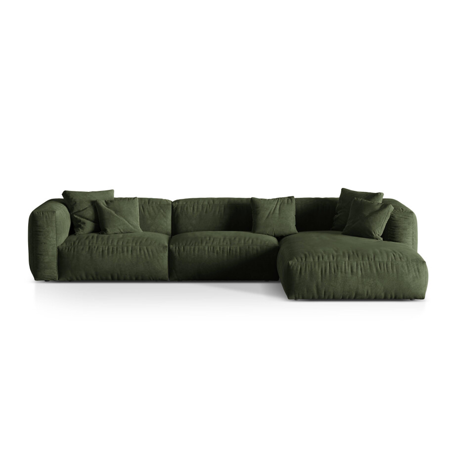 3-zits hoekbank Martina rechts velvet | Micadoni afbeelding 1
