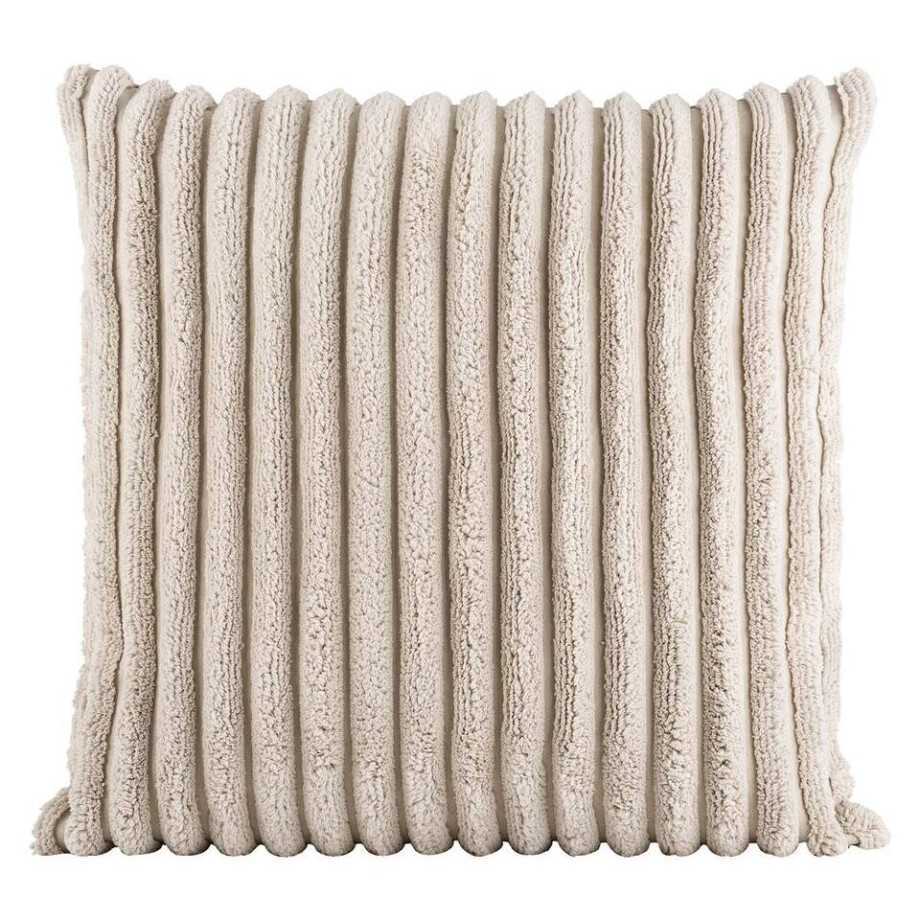 2e Halve Prijs Leen Bakker - Sierkussen Stan - 45x45 Cm - Polyester - Taupe afbeelding 1