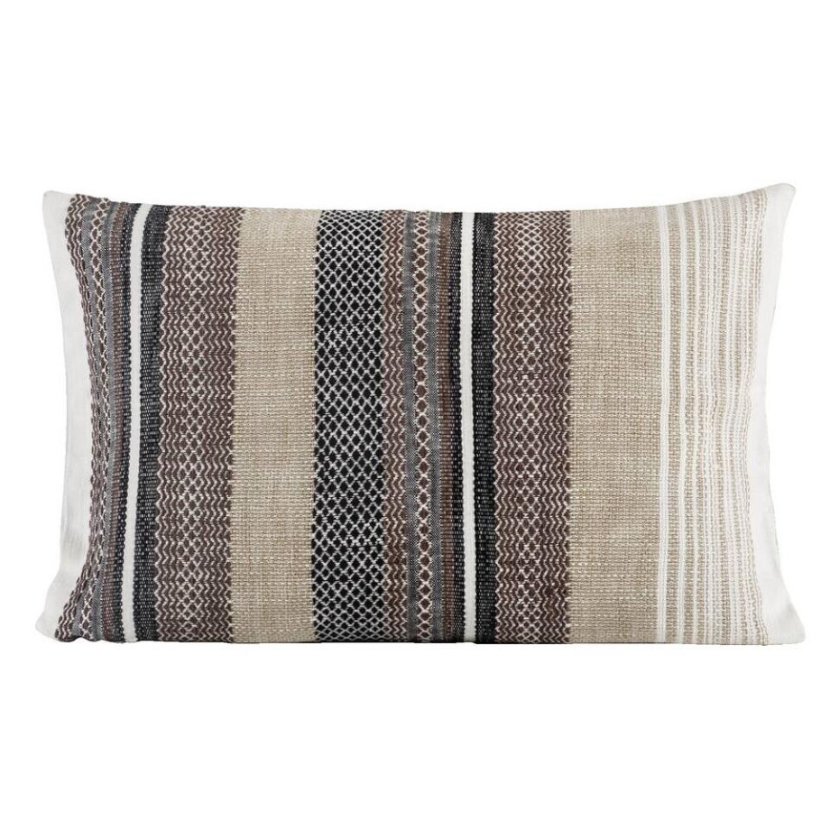 2e Halve Prijs Leen Bakker - Sierkussen Thomas - Taupe/grijs 40x60 Cm - Katoen - Grijs#Taupe afbeelding 1