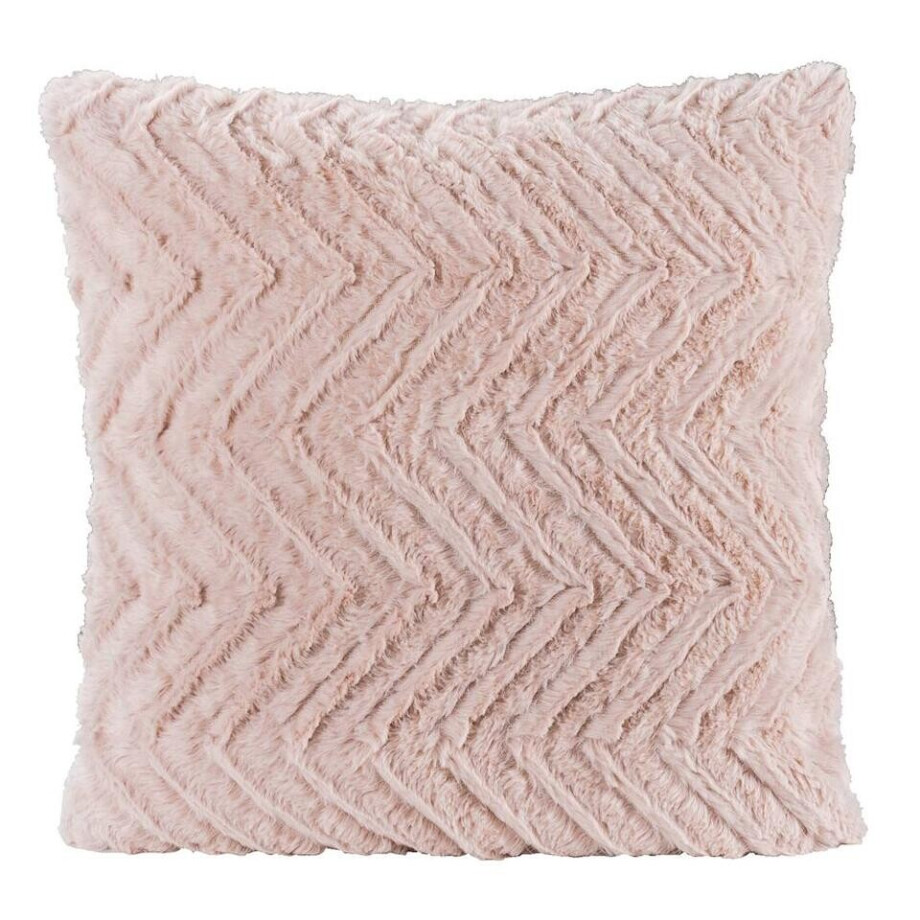 2e Halve Prijs Leen Bakker - Sierkussen Monica - 45x45 Cm - Polyester - Roze afbeelding 1
