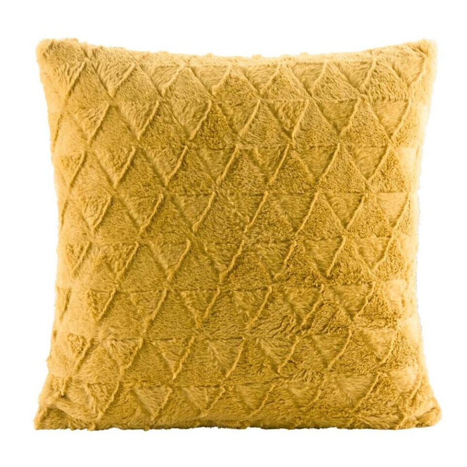 2e Halve Prijs Leen Bakker - Sierkussen Nynke - Oker - 45x45 Cm - Polyester - Geel afbeelding 1