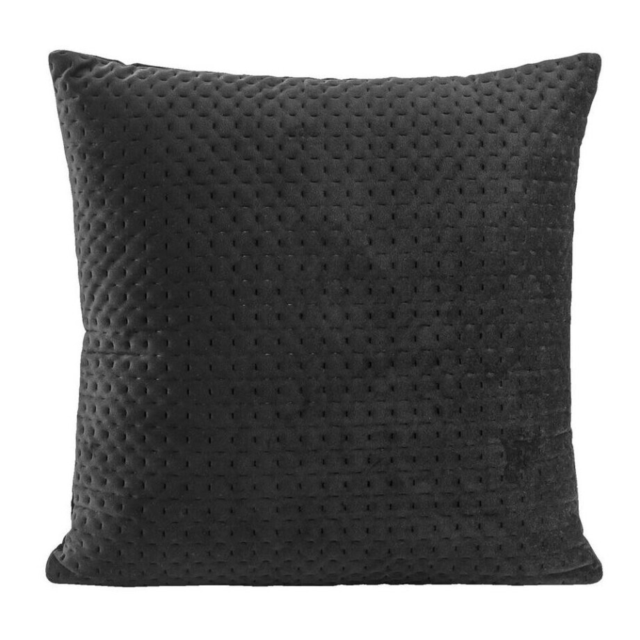 1+1 Gratis Leen Bakker - Sierkussen Alain - 45x45 Centimeter - Polyester - Zwart 1+1 Gratis Leen Bakker - Sierkussen Alain - 45x45 Centimeter - Polyester - Zwart afbeelding 1