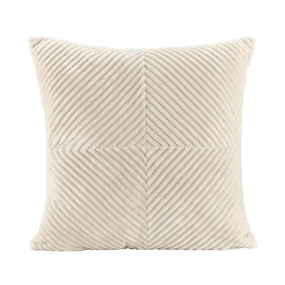 2e Halve Prijs Leen Bakker - Sierkussen Raf - 45x45 Cm - Polyester - Beige afbeelding 1