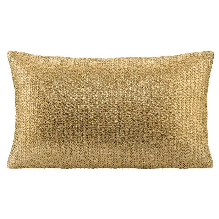 2e Halve Prijs Leen Bakker - Sierkussen Yasmin - Goud - 30x50 Cm - Polyester - Goudkleurig afbeelding 1