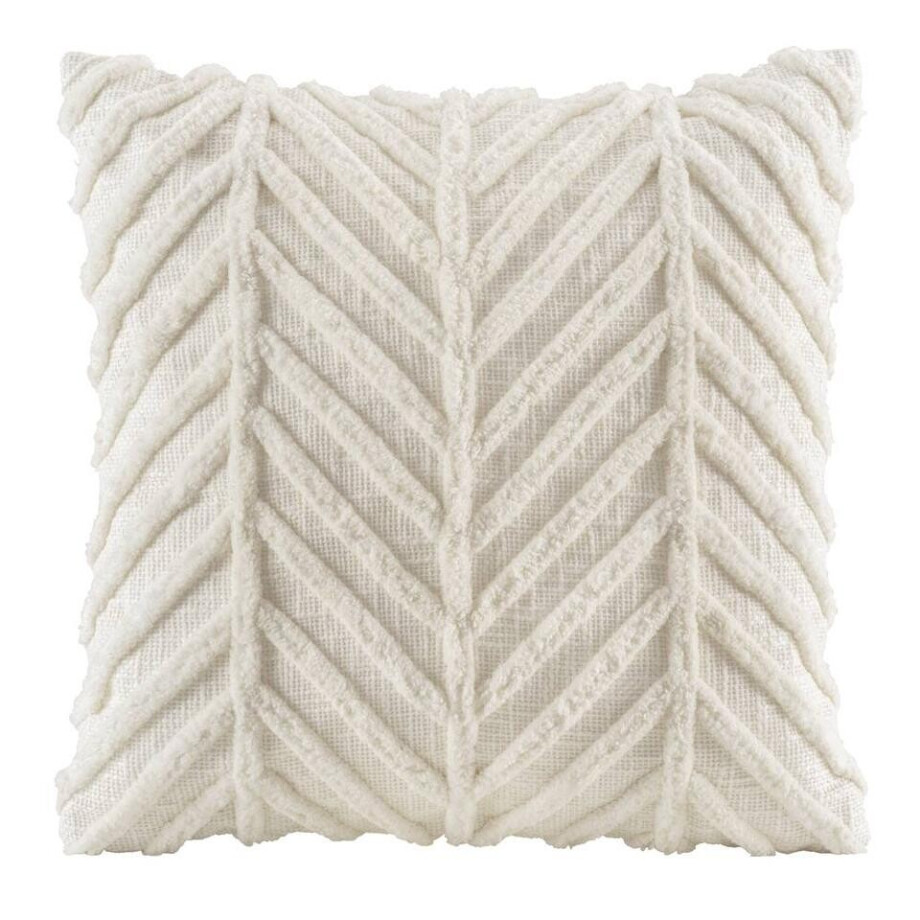 1+1 Gratis Leen Bakker - Sierkussen Boas - Off White - 45x45 Cm - Katoen - Wit 1+1 Gratis Leen Bakker - Sierkussen Boas - Off White - 45x45 Cm - Katoen - Wit afbeelding 1