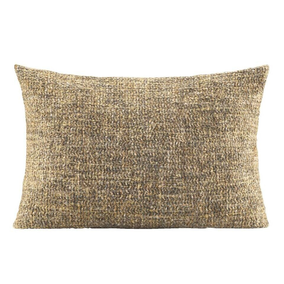 1+1 Gratis Leen Bakker - Sierkussen Lily - Grijs/goud - 35x50 Cm - Polyester/Katoen - Goudkleurig#Grijs 1+1 Gratis Leen Bakker - Sierkussen Lily - Grijs/goud - 35x50 Cm - Polyester/Katoen - Goudkleurig#Grijs afbeelding 1