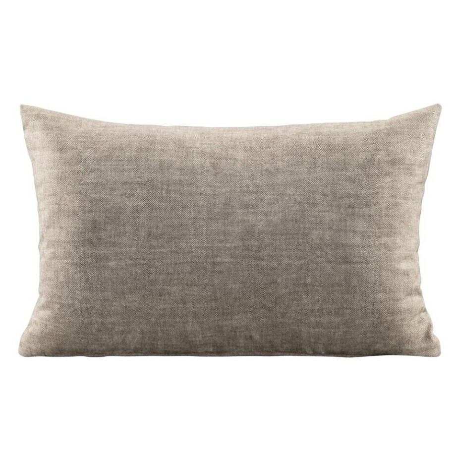 2e Halve Prijs Leen Bakker - Sierkussen Micha - 30x50 Cm - Polyester - Taupe afbeelding 1