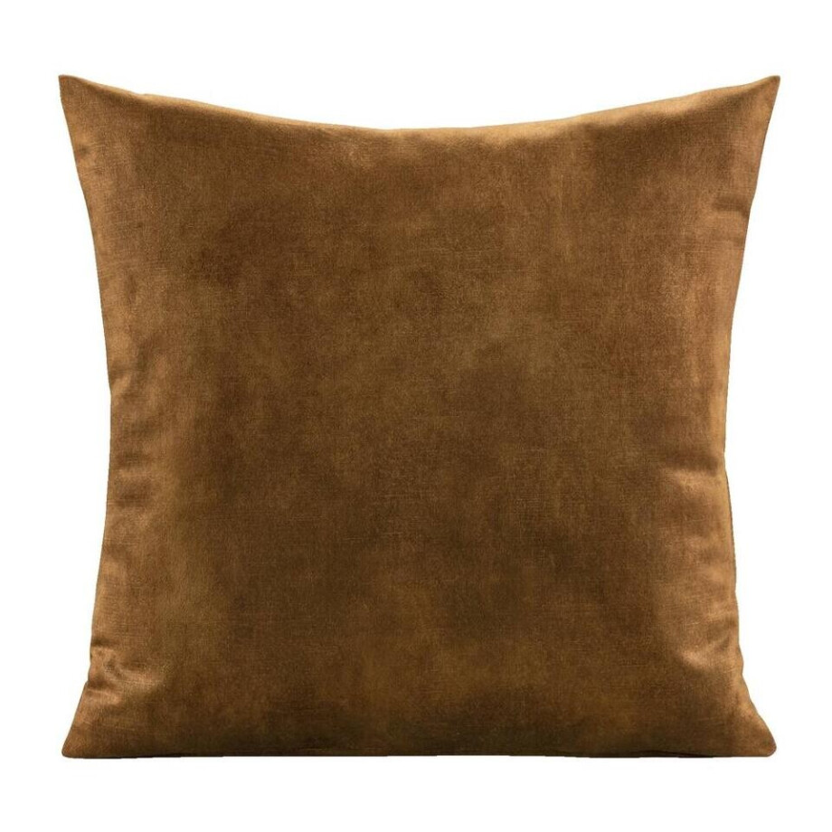2e Halve Prijs Leen Bakker - Sierkussen Mathis - Goudkleur - 45x45 Cm - Polyester/Velvet - Goudkleurig - 10x45x45 Cm afbeelding 1