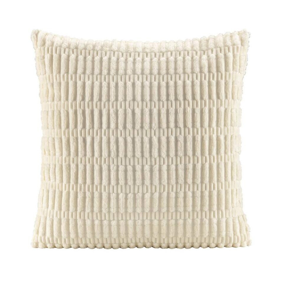 2e Halve Prijs Leen Bakker - Sierkussen Ryk - Off-white- 45x45 Cm - Polyester - Wit - 10x45x45 Cm afbeelding 1