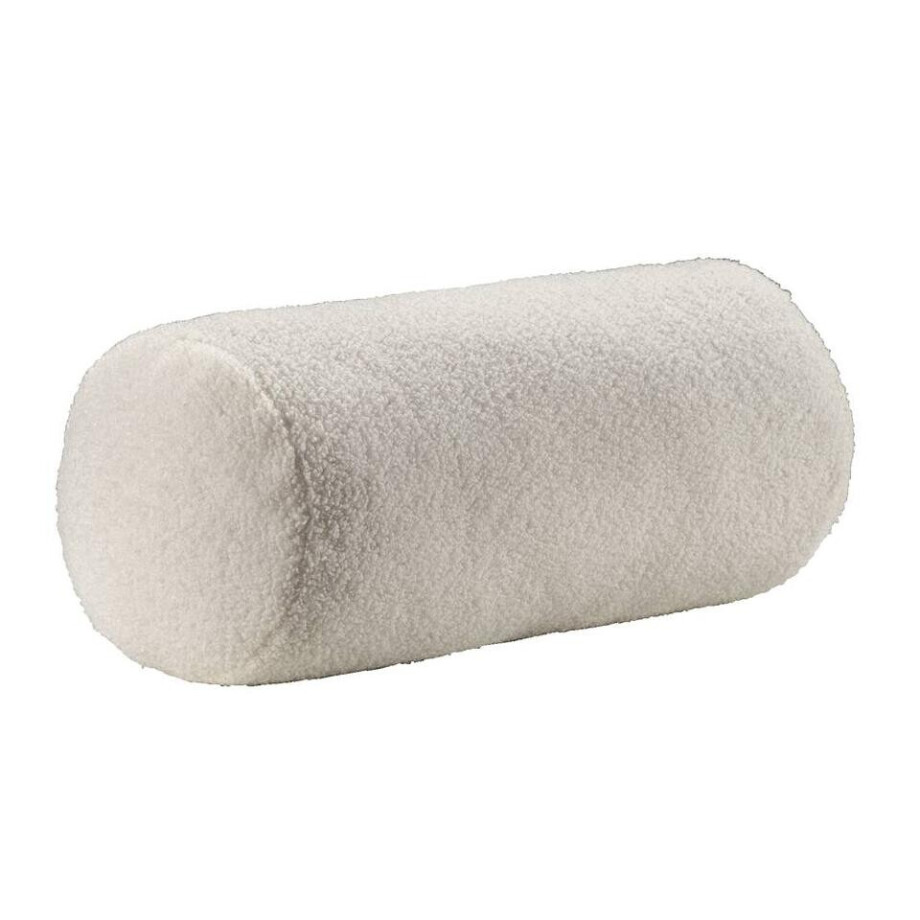 2e Halve Prijs Leen Bakker - Sierkussenrol Abby - Off-white - 45xØ20 Cm - Polyester - Wit afbeelding 1