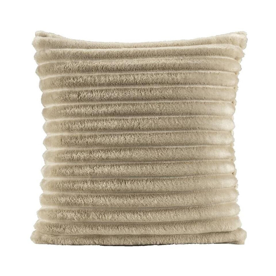2e Halve Prijs Leen Bakker - Sierkussen Zaira - Zand - 45x45 Cm - Polyester - Beige - 10x45x45 Cm afbeelding 1