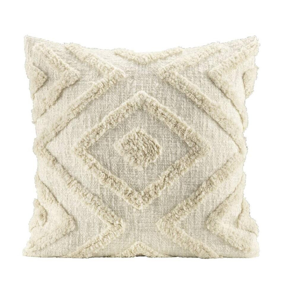 2e Halve Prijs Leen Bakker - Sierkussen Sef - Off-white - 45x45 Cm - Katoen/Polyester - Wit afbeelding 1