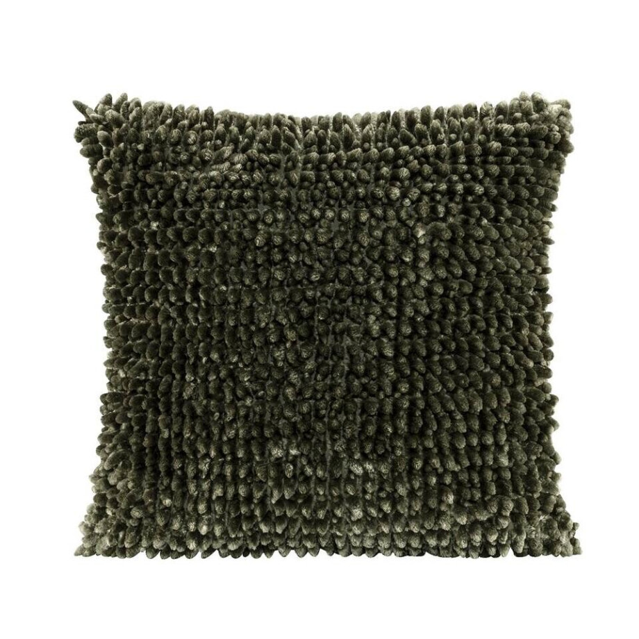 2e Halve Prijs Leen Bakker - Sierkussen Gabriel - Donker - 45x45 Cm - Polyester - Groen - 10x45x45 Cm afbeelding 1