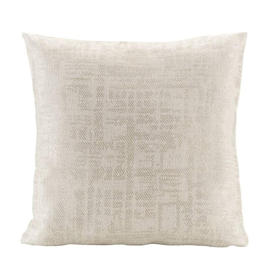 Leen Bakker - Sierkussen Lucia - Goudkleur/crème - 45x45 Cm - Polyester - Crème#Goudkleurig afbeelding 1