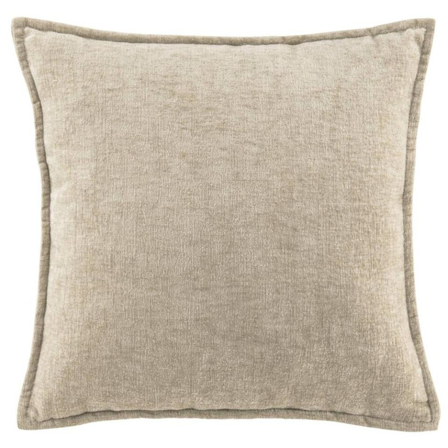 2e Halve Prijs Leen Bakker - Sierkussen Jane - Zand - 45x45 Cm - Polyester - Beige - 10x45x45 Cm afbeelding 1