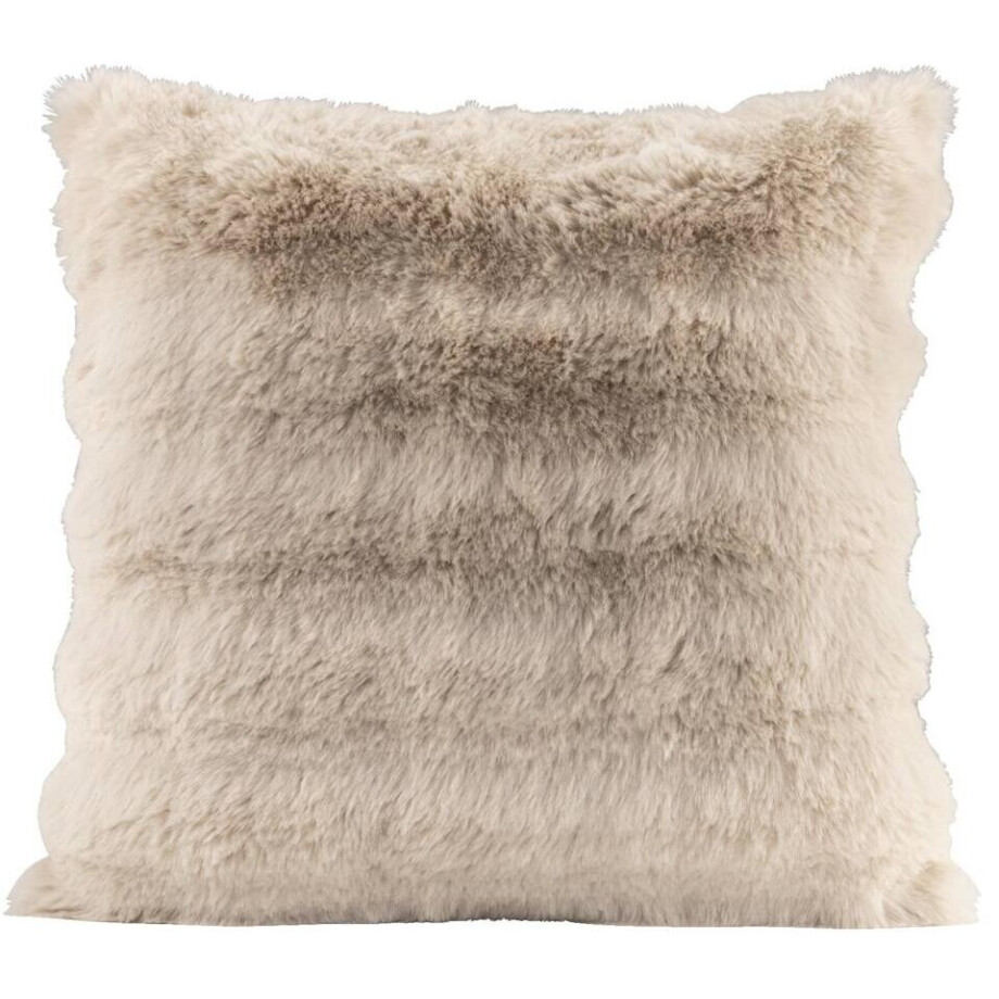 2e Halve Prijs Leen Bakker - Sierkussen Donnie - Zand - 45x45 Cm - Polyester - Beige - 10x45x45 Cm afbeelding 1