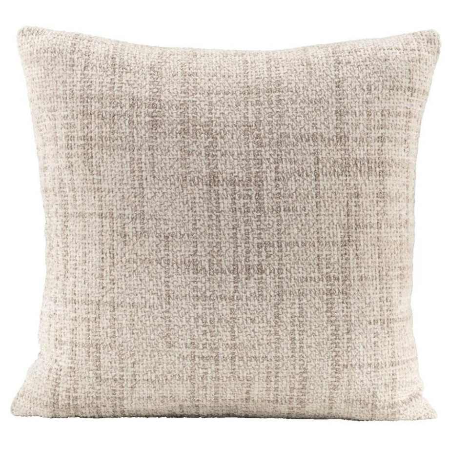 2e Halve Prijs Leen Bakker - Sierkussen Marlijn - 45x45 Cm - Polyester - Crème afbeelding 1