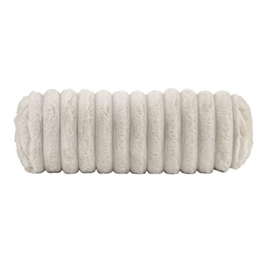 2e Halve Prijs Leen Bakker - Sierkussenrol Bouke - Zand - 42xØ15 Cm - Polyester - Beige afbeelding 1