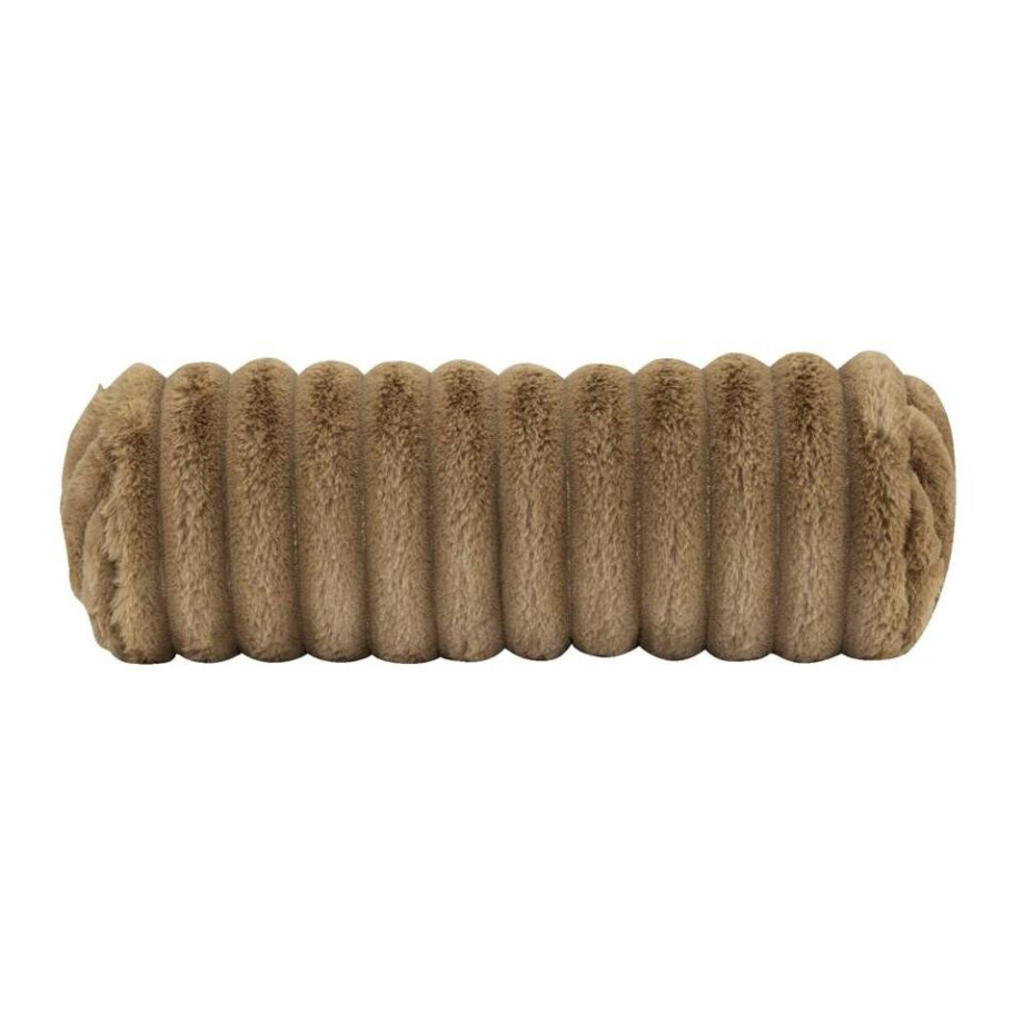 2e Halve Prijs Leen Bakker - Sierkussenrol Bouke - Taupe - 42xØ15 Cm - Polyester - Taupe#Bruin afbeelding 1