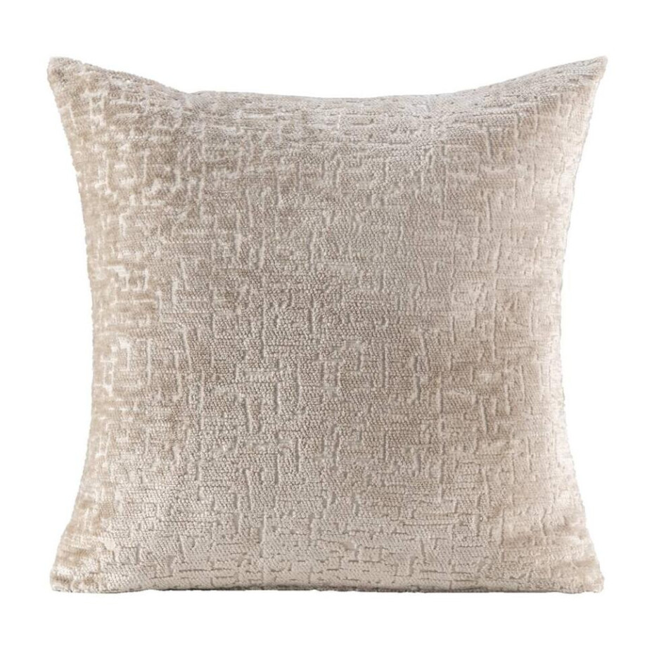 2e Halve Prijs Leen Bakker - Sierkussen Adam - Zand - 45x45 Cm - Polyester - Beige - 10x45x45 Cm afbeelding 1