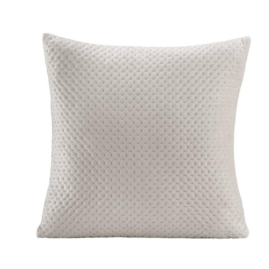 2e Halve Prijs Leen Bakker - Sierkussen Alain - Off-white - 45x45 Cm - Polyester - Wit - 10x45x45 Cm afbeelding 1