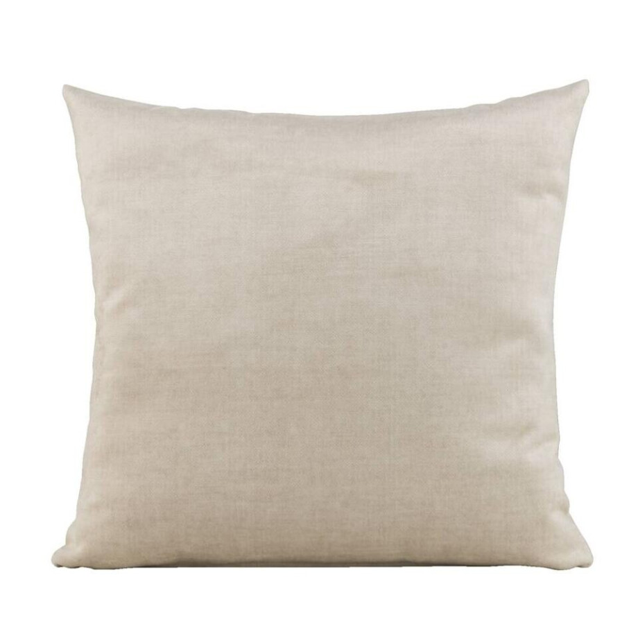 2e Halve Prijs Leen Bakker - Sierkussen Micha - 45x45 Cm - Polyester - Beige - 10x45x45 Cm afbeelding 1