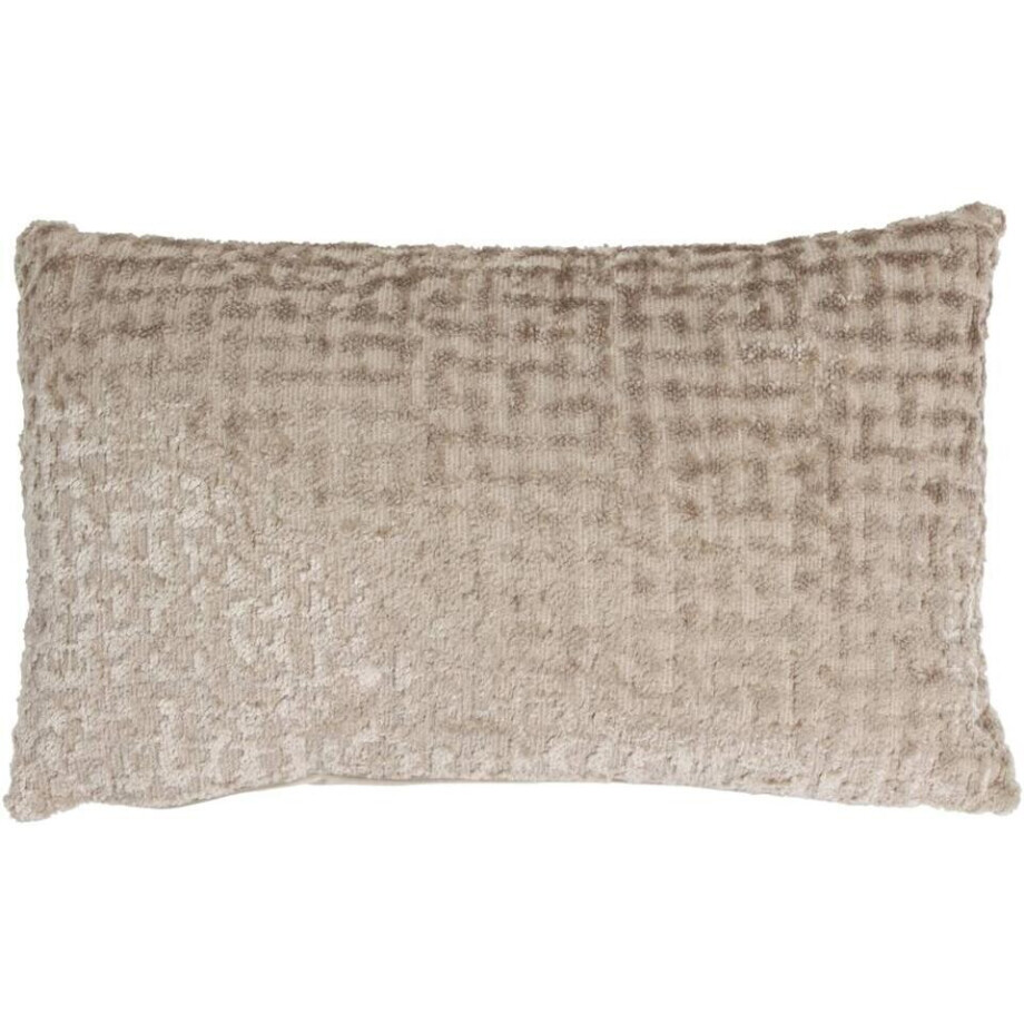 25% korting - Leen Bakker - Sierkussen Jort - 30x50 Cm - Polyester - Beige afbeelding 1