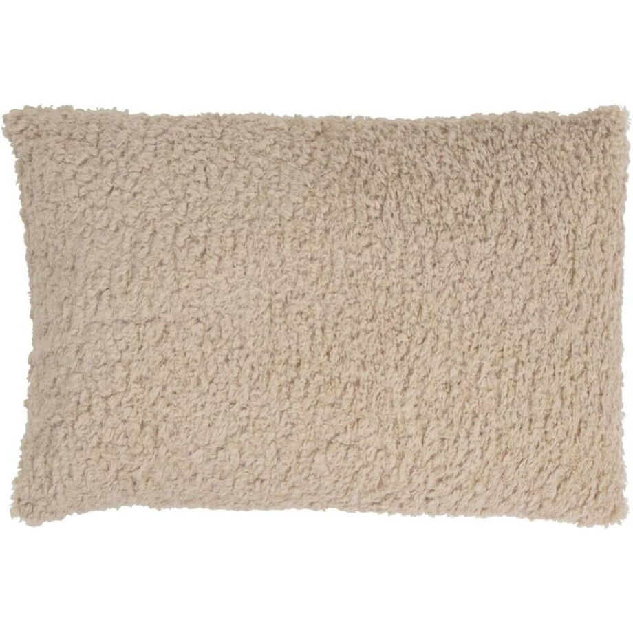 2e Halve Prijs Leen Bakker - Sierkussen Nelson - 40x60 Cm - Polyester - Beige afbeelding 1