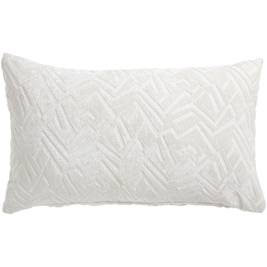 2e Halve Prijs Leen Bakker - Sierkussen Kurt - 30x50 Cm - Polyester - Crème afbeelding 1