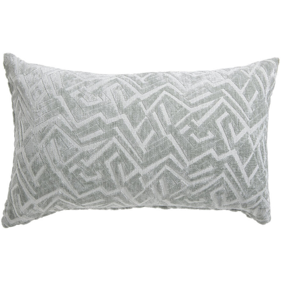 2e Halve Prijs Leen Bakker - Sierkussen Kurt - Zacht - 30x50 Cm - Polyester - Groen afbeelding 1