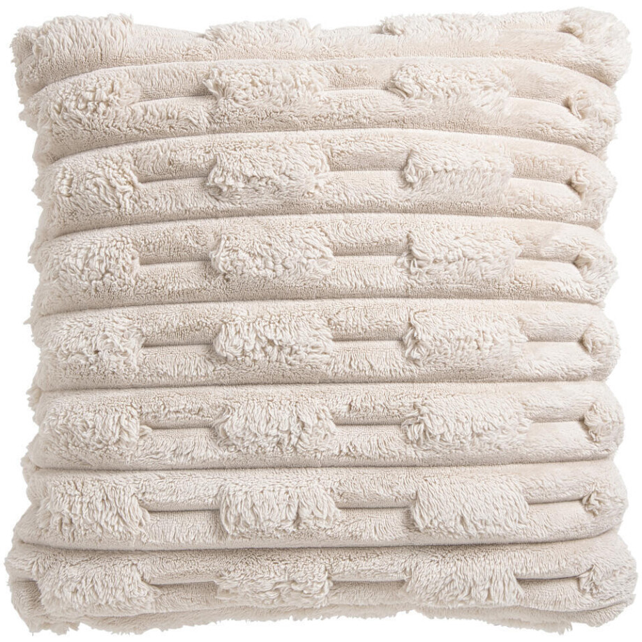 1+1 Gratis Sierkussen Jitte - Beige - 45x45 Cm 1+1 Gratis Sierkussen Jitte - Beige - 45x45 Cm afbeelding