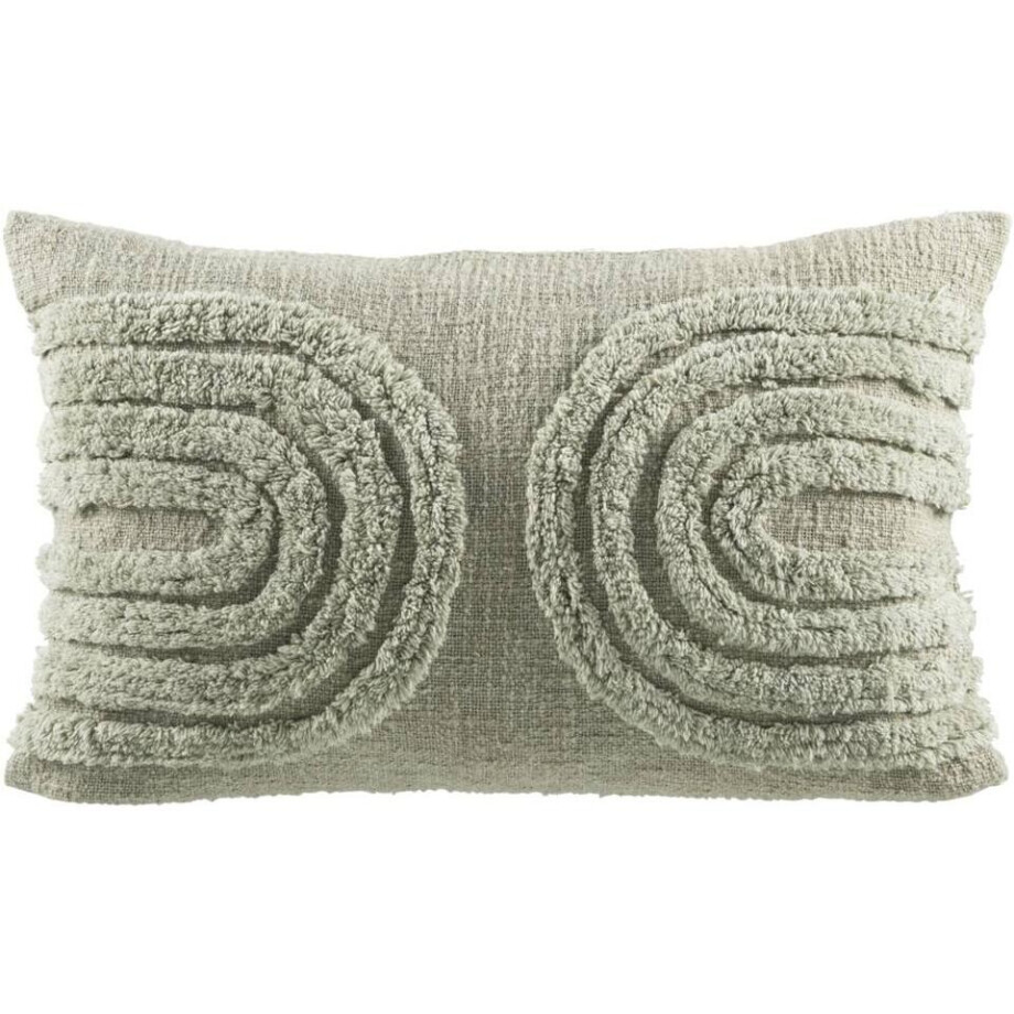 1+1 Gratis Leen Bakker - Sierkussen Mels - 40x60 Cm - Polyester/Katoen - Groen afbeelding 1