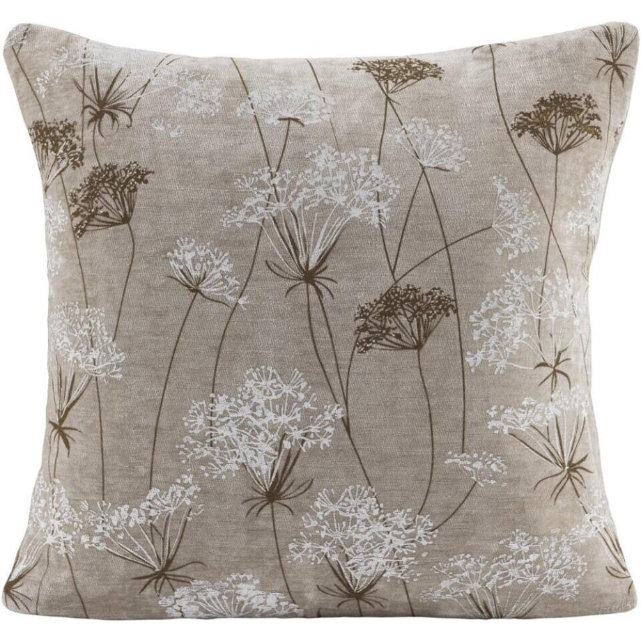 2e Halve Prijs Leen Bakker - Sierkussen Moise - 45x45 Cm - Polyester - Beige afbeelding 1