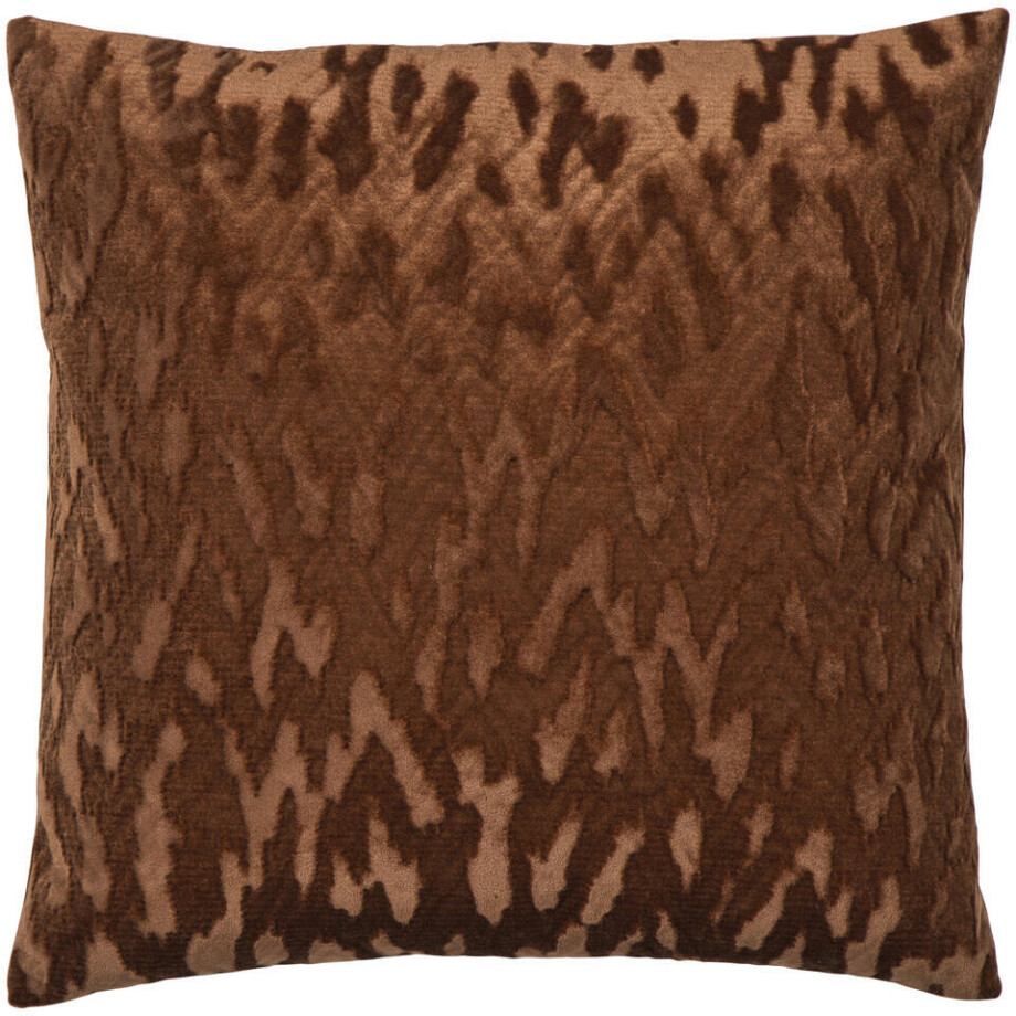 2e Halve Prijs Leen Bakker - Sierkussen Marten - Licht - 45x45 Cm - Polyester - Bruin afbeelding 1