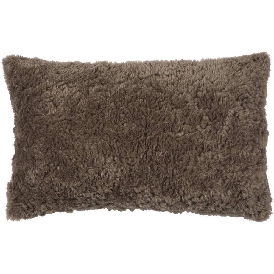 Leen Bakker - Sierkussen Brett - 30x50 Cm - Polyester - Taupe afbeelding 1