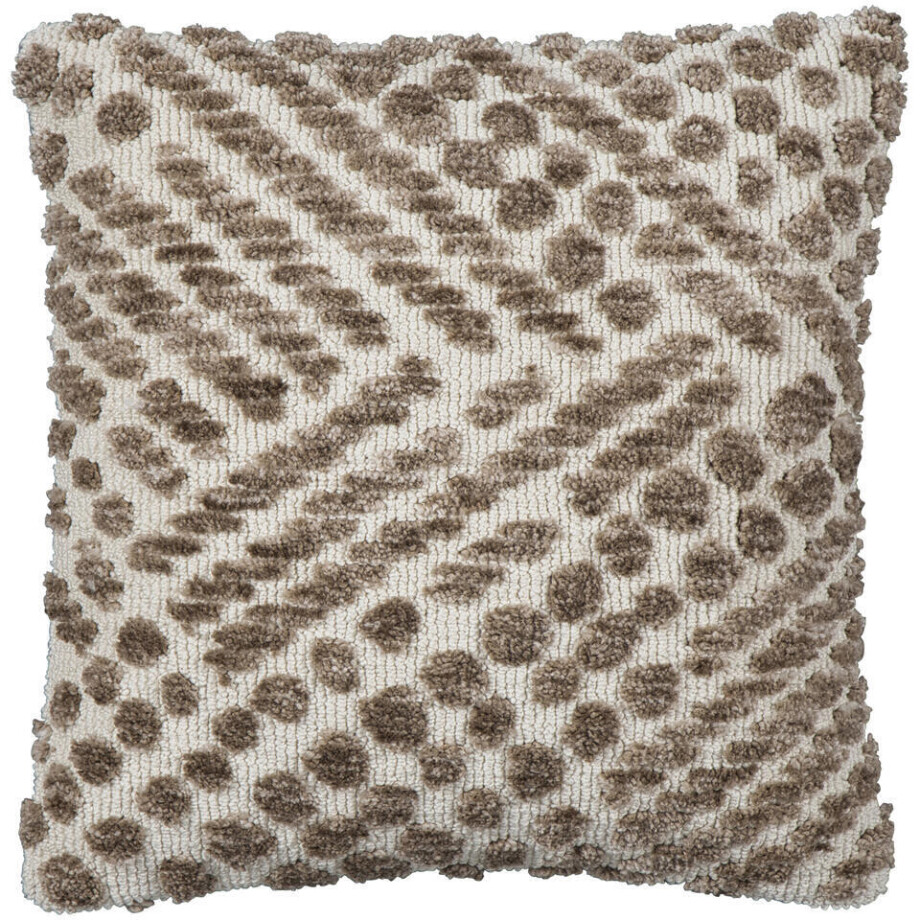 1+1 Gratis Leen Bakker - Sierkussen Damian - 45x45 Cm - Polyester - Taupe 1+1 Gratis Leen Bakker - Sierkussen Damian - 45x45 Cm - Polyester - Taupe afbeelding 1