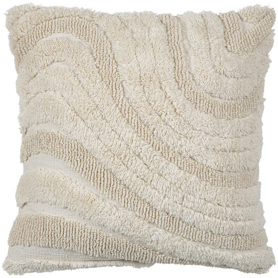 Leen Bakker - Sierkussen Josie - 45x45 Cm - Katoen - Crème afbeelding 1