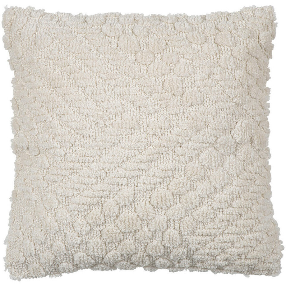 2e Halve Prijs Leen Bakker - Sierkussen Damian - 45x45 Cm - Polyester - Crème afbeelding 1