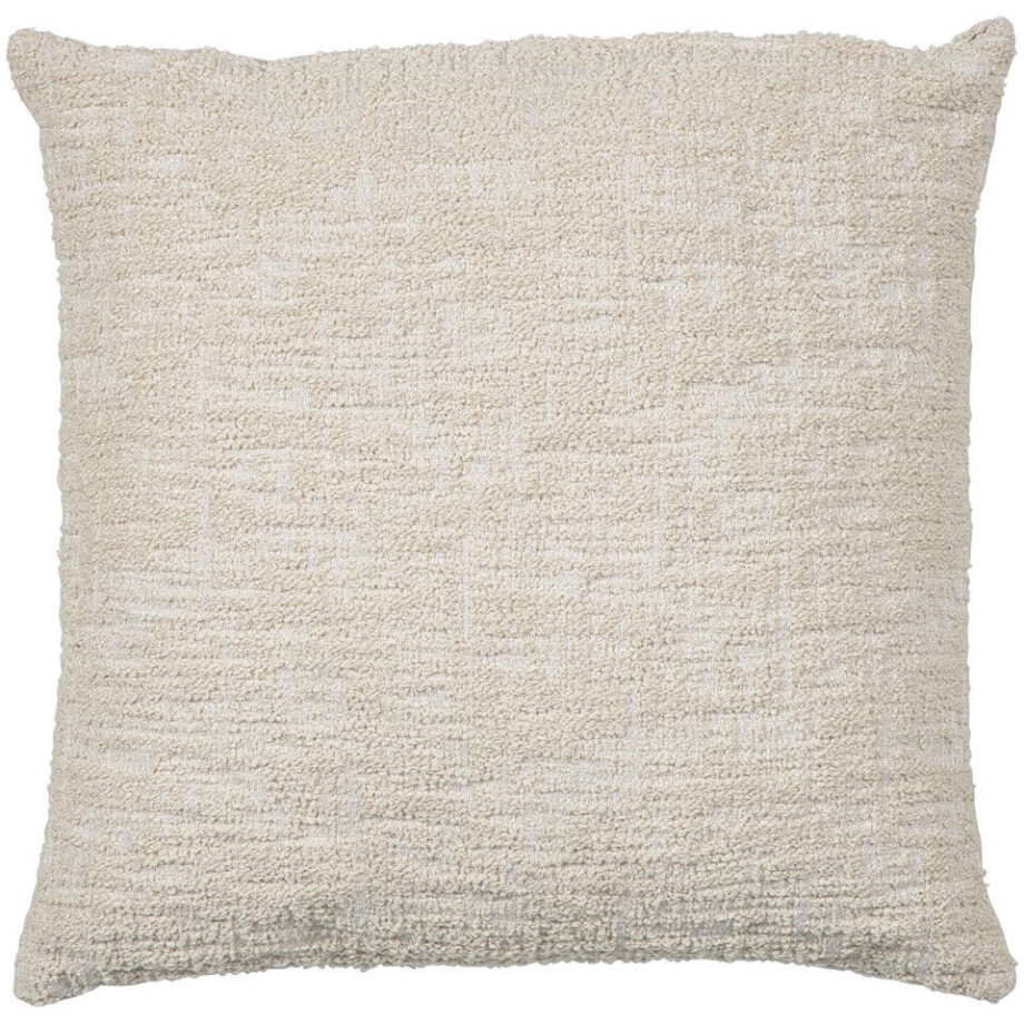 2e Halve Prijs Leen Bakker - Sierkussen Debbie - 45x45 Cm - Polyester - Crème afbeelding 1