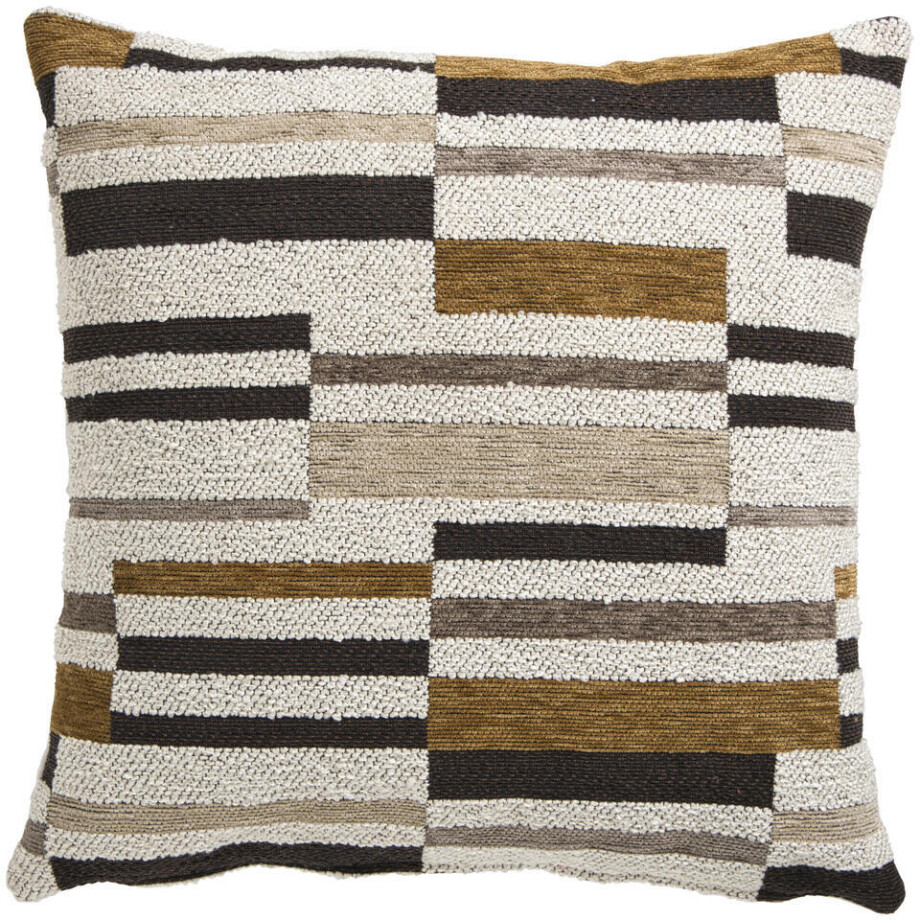 2e Halve Prijs Leen Bakker - Sierkussen Siem - Crème/bruin - 45x45 Cm - Polyester - Bruin#Crème afbeelding 1