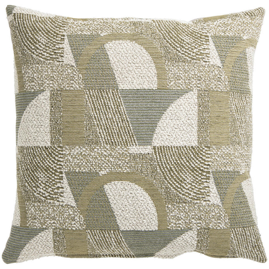 2e Halve Prijs Leen Bakker - Sierkussen Jop - 45x45 Cm - Polyester - Groen afbeelding 1