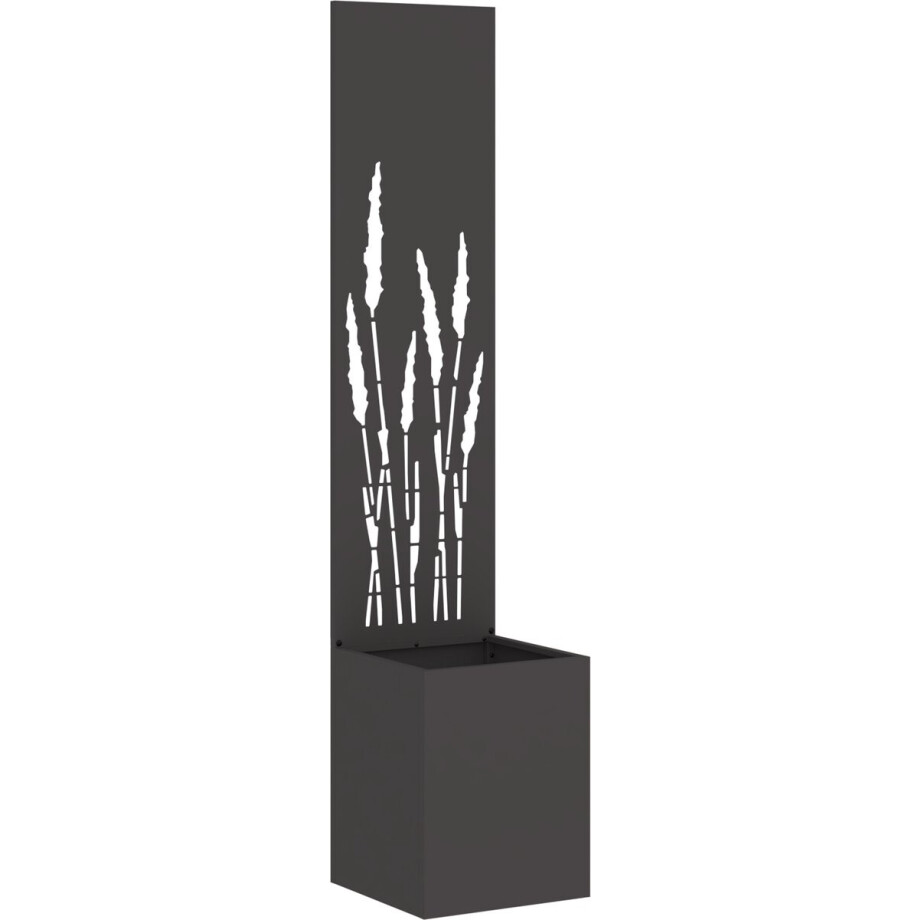 vidaXL - Tuin - Privacy - Scherm - Zwart - 32 - x - 32 - x - 150 - cm - Koudgewalst - staal afbeelding 1