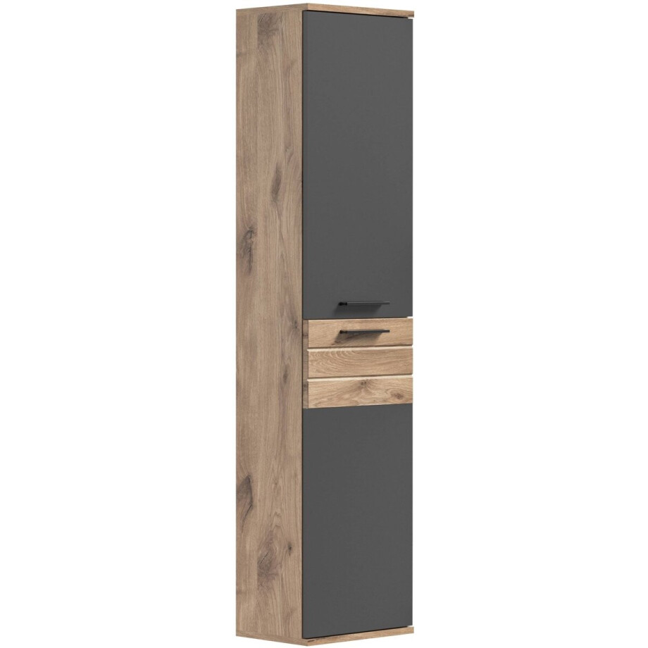 Mason hoge kast hangend basaltgrijs NB Nox eiken NB Nox eiken MDF TZ - 24x37x152cm Mason hoge kast hangend basaltgrijs NB Nox eiken NB Nox eiken MDF TZ - 24x37x152cm afbeelding 1